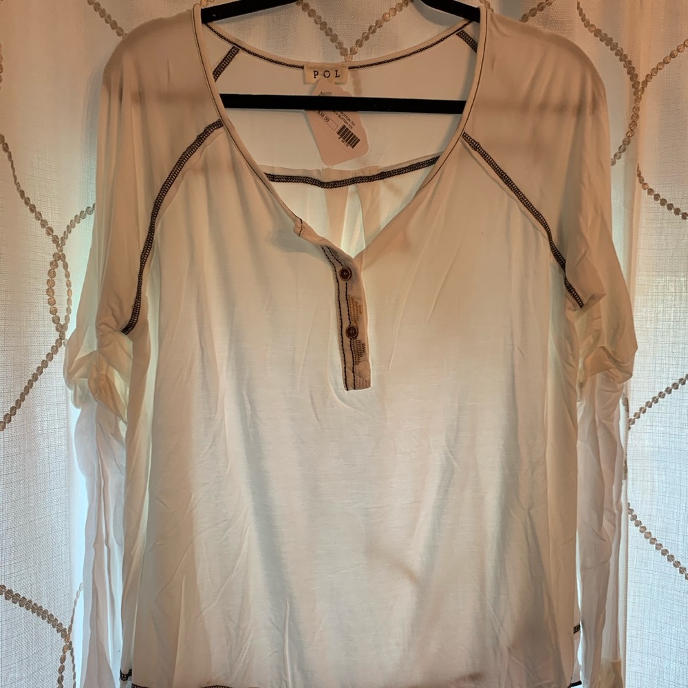 POL NWT Stitch Tee